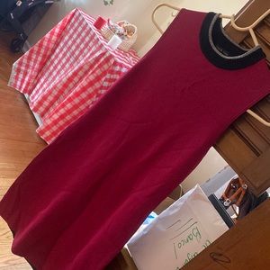 Rag and Bone Maroon (front) and Black (back) Sleeveless Dress